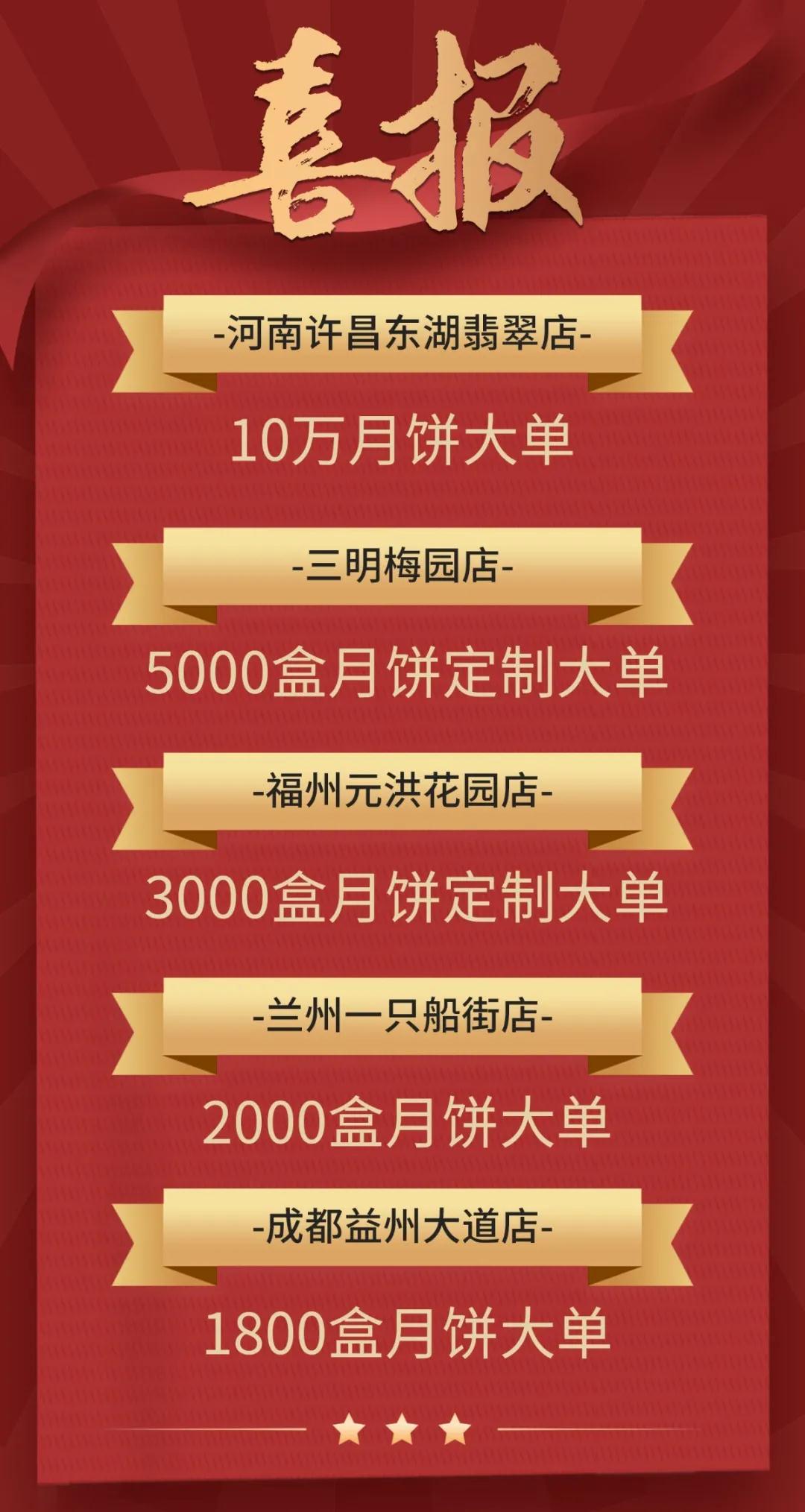 福建三明梅园店也抢在此款月饼售罄前拿下了5000盒